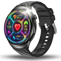 Smartwatch Kardiowatch Zegarek Angelo AT600 czarny Pomiar Cukru HRV BMI Rozmowy Menu PL